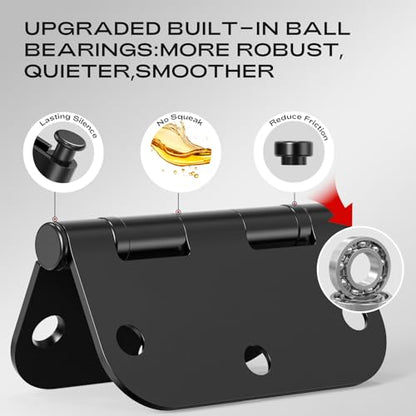 6 Pack Matte Black Door Hinges 3.5 Inch 5/8" Radius Round Ball Bearing - color: Matte Black Ball Bearing, size: 6 Pack