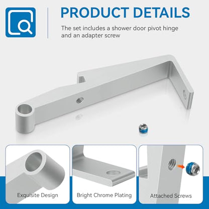 Shower Door Pivot Bracket, Replacement Swing Framed Pivot Bracket