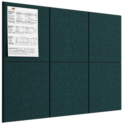 MaxGear Felt Bulletin Board 36" x 24", Dark Green Felt Wall Tiles Push Pins - color: Dark Green, size: 36" x 24"