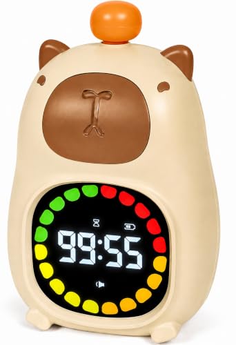 Cute Capybara Visual Timer, 99-Min Rechargeable Silent Non-Ticking Timer