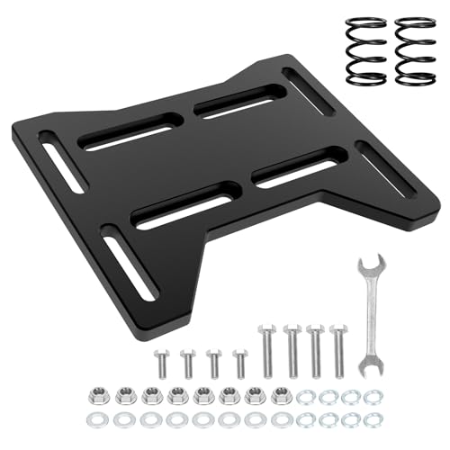FVRITO Motor Engine Mounting Plate for Predator 212cc 196cc 224cc GX160 6.6HP OHV Small Clone Engine Mini Bike Coleman CT200U BT200X CC100X Baja Doodlebug DB30 Parts Aluminum Black - size: Black