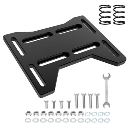 FVRITO Motor Engine Mounting Plate for Predator 212cc 196cc 224cc GX160 6.6HP OHV Small Clone Engine Mini Bike Coleman CT200U BT200X CC100X Baja Doodlebug DB30 Parts Aluminum Black - size: Black