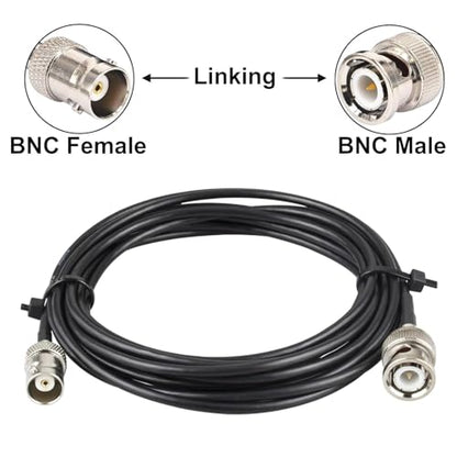 50ohms BNC Male to Female Cable 9.84ft BNC Male to BNC Female Cable RG174 BNC Coax Extension Cable Male to Female Jumper Cable for GPS Devices, Wireless Networking, RF Testing, RC Devices