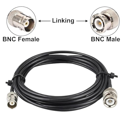 50ohms BNC Male to Female Cable 9.84ft BNC Male to BNC Female Cable RG174 BNC Coax Extension Cable Male to Female Jumper Cable for GPS Devices, Wireless Networking, RF Testing, RC Devices