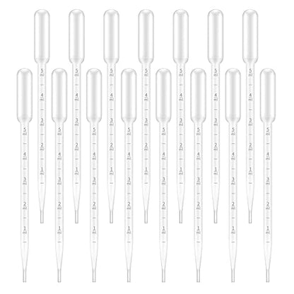 G2PLUS 100PCS 5ml Transfer Pipettes, Plastic Graduated Pipettes, Calibrated Disposable Dropper for Liquid, Essential Oils, Science Laboratory, Experiment, Make up Tool - size: 5ML