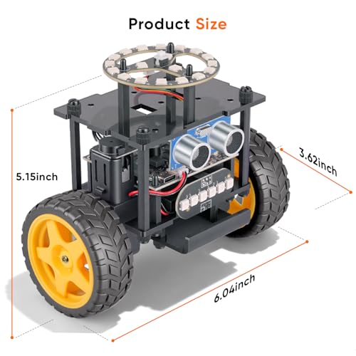 Smart Robot Car Kit, Robotics for Kids Ages 8-12 12-16 - color: Black