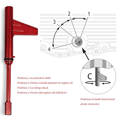 4PCS/Set Car Transmission Fill Tool, Vehicle Transmission Fluid Oil Filling Adapter Kit, Automotive Oil Change Tool Accessories, Compatible with 725.0 9G-Tronic 9-Speed (Red) - color: Red