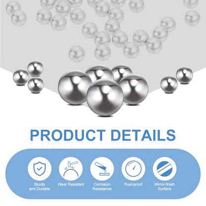 uxcell 1" 25.4mm Bearing Balls, 2 Pcs 304 Stainless Steel Precision Balls Mirror Finish, G100 Grade for Bearings Bicycles Casters - size: 25.4mm