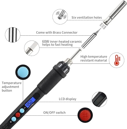 3D Printer Smoothing Soldering Iron Kits: 1Pcs High Temp Soldering Iron - 1Pcs Connector - 6Pcs Brass Soldering Iron Tip M2 M3 M4 M5 M6 M8-120Pcs M3 Hot Melt Insert Nut Bczamd - color: Heat Insert Set