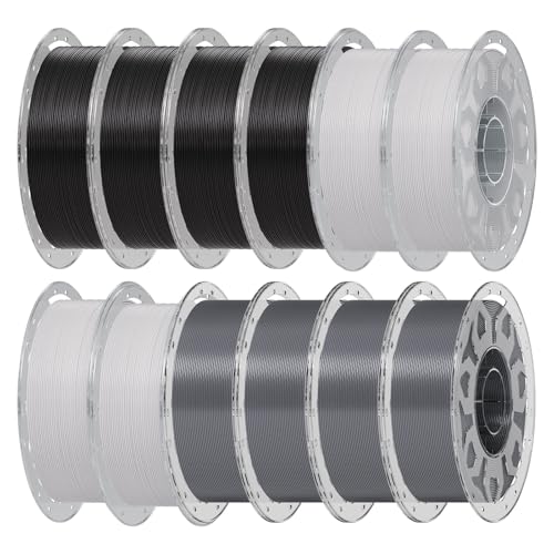 Creality PLA 3D Printer Filament 1.75mm, 12 kg Bundle - color: 12*1kg (4 Black, 4 White, 4 Grey)