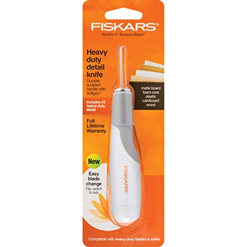 Fiskars Heavy-Duty Easy Change Detail Craft Knife, No. 2 Blade