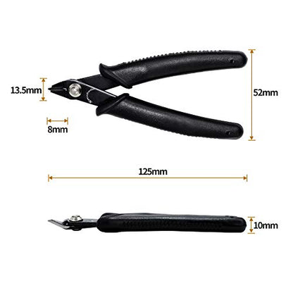 SPEEDWOX Flush Cut Pliers Wire Cutters Small Flush Cutter Pliers Oblique Diagonal Side Cutting Pliers 5 Inches Mini Electronic Scissors Shear Internal Spring Precision Fine Pliers Jewelry Making Tool - size: 5" Internal Spring