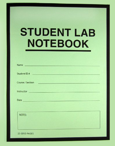 BookFactory Student Lab Notebook, Saddle Stitched, 25 Pack