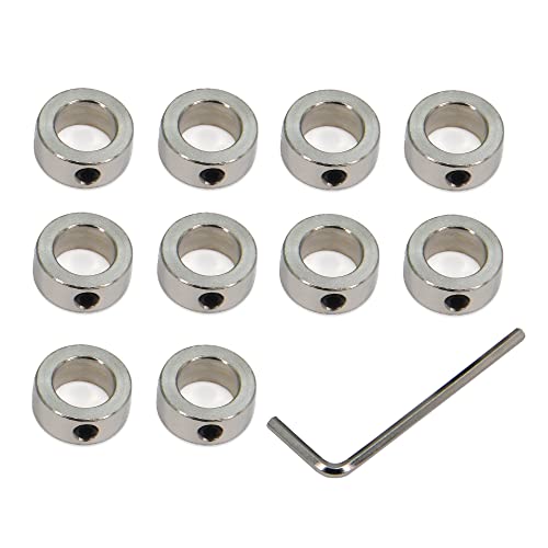 10 Pcs 12mm Shaft Lock Collar T12 Lead Screw for CNC Parts - style: 12mm-Silver