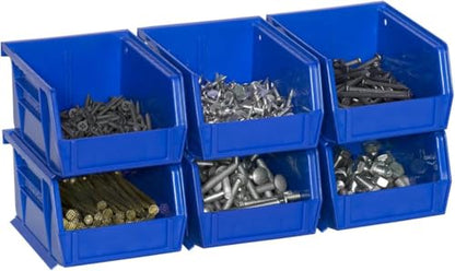 Akro-Mils 30210 AkroBins Plastic Storage Bins, 5"x4"x3", Yellow, 6-Pack - color: Yellow, size: 6 Pack