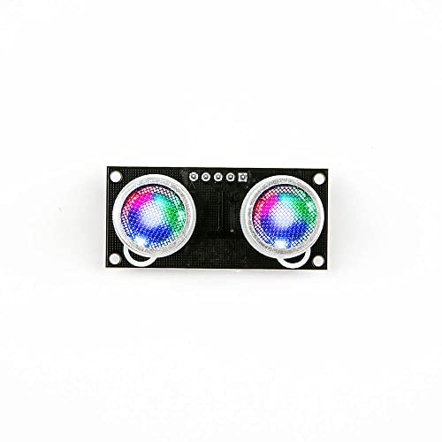 SHILLEHTEK HC-SR04 with RGB Light Distance Obstacle Avoidance, Compatible with Raspberry Pi (Raspberry Pi Pico and Other Models), Arduino Ultrasonic Sensor