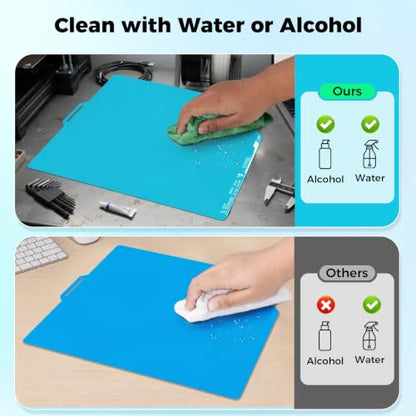 Sovol 3D Printer Upgraded Flexible Cold Build Plate Double Sided, 257x257mm - size: 257*257mm (Cool)