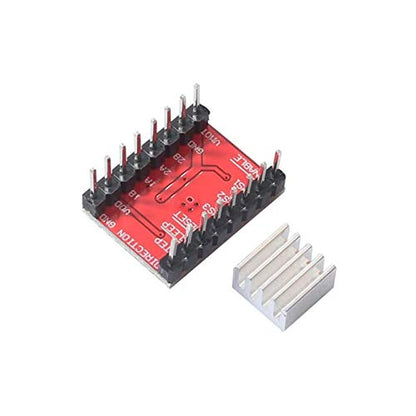 5pcs A4988 Stepper Motor Driver pololu StepStick Module Board Red with Aluminum Heat Sink Compatible with ramps 1.4 3D Printer Reprap, CNC Machine or Robotics