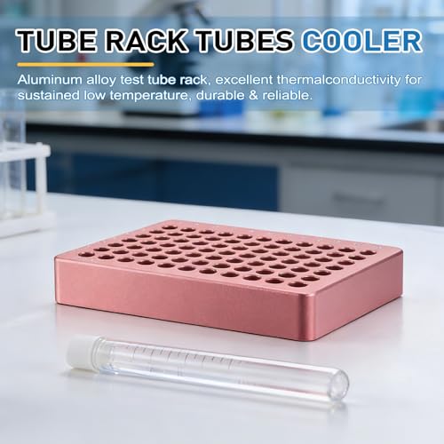 PATIKIL Microcentrifuge Tube Rack Cooler, Aluminum, Light Blue, 96 Wells - color: Light Blue, size: 96 Wells