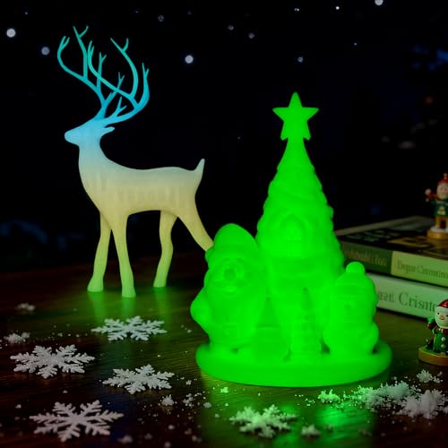 iSANMATE 3D Printer Filament Bundle, Glow in The Dark Filament Multicolor, Green, Blue, and Purple, PLA Filament 1.75 mm, Dimensional Accuracy +/- 0.03 mm, 1KG X 4 Pack - color: A- Color 4x1k Pla Glow Multicolor, Green, Blue, and Purple