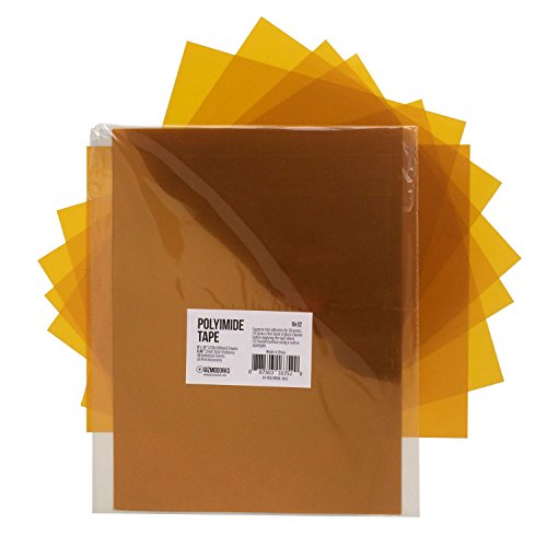 Gizmo Dorks 9 in x 12 in Kapton Polyimide Tape Sheets 10 Pack