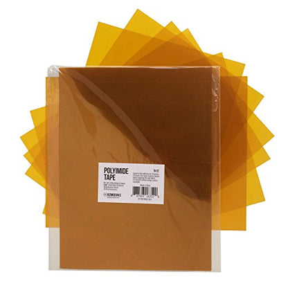 Gizmo Dorks 9 in x 12 in Kapton Polyimide Tape Sheets 10 Pack