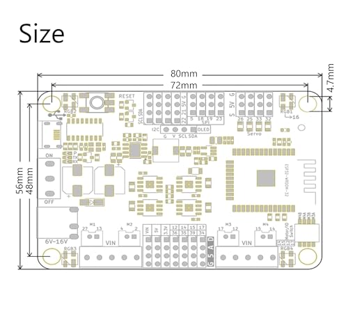 Maker-ESP32 Board, Integrated 3.5A Motor Driver (4 DC/2 Stepper/4 Servo) - color: Standard Edition