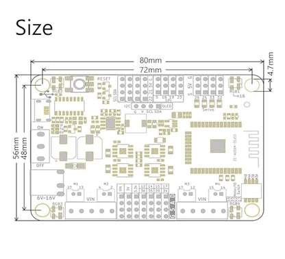 Maker-ESP32 Board, Integrated 3.5A Motor Driver (4 DC/2 Stepper/4 Servo) - color: Standard Edition