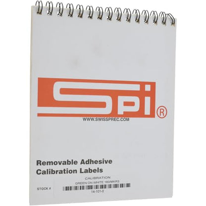 SPI 14-101-0 Removable Adhesive Calibration Labels: 2" x 1/2", Green on White (160 Count) - style: Calibration