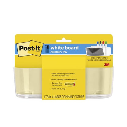 Post-it Dry Erase Accessory Tray, 1 Accessory Tray, 4 Strips - size: 8 5/8 in x 3 1/8 in