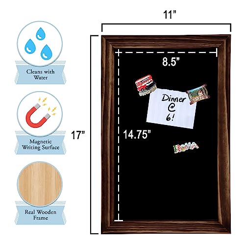 11"x17" Tabletop Chalkboard Sign with Stand - Rustic Brown - color: Rustic Brown, size: 11"W x 17"H