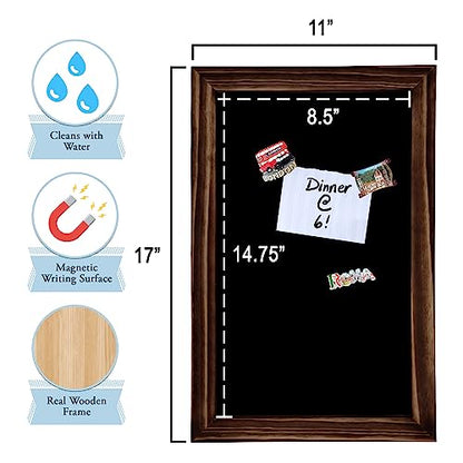 11"x17" Tabletop Chalkboard Sign with Stand - Rustic Brown - color: Rustic Brown, size: 11"W x 17"H