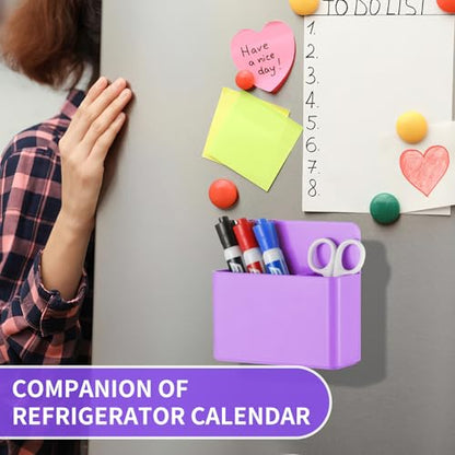 Camelmother 2Pcs Magnetic Dry Erase Marker Holder For Whiteboard Fridge - color: Purple