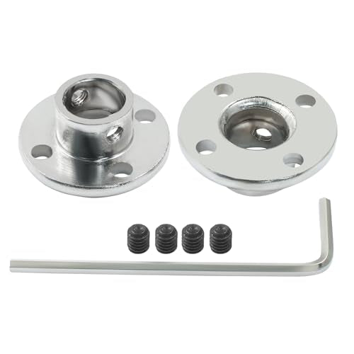 Luomorgo Metal Flange Shaft Coupling, 12mm/0.47 inch, 4 Pcs - size: 12mm