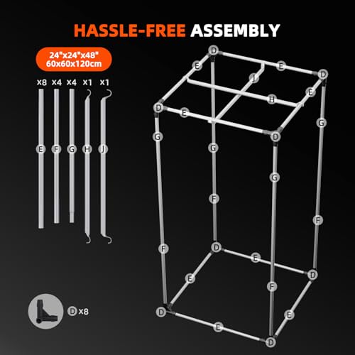 Spider Farmer 2x2 Grow Tent 24"x24"x48" for Indoor Plant Growing 2026 New - size: 24"x24"x48"
