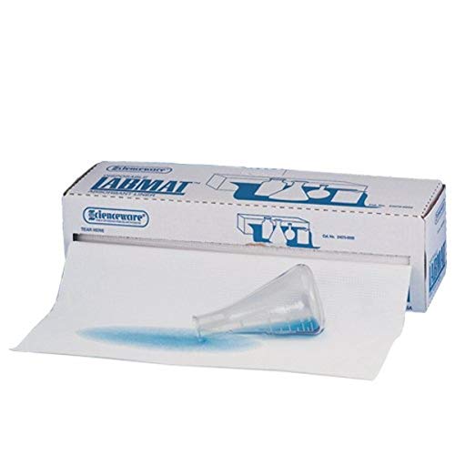 SP Scienceware Labmat Bench Liner Roll – 50 ft, White, Absorbent Lab Bench Protector for Spills, Chemicals & Stains, Non-Slip Backing (F24675-0000) Made in USA - style: White 50 ft. Roll