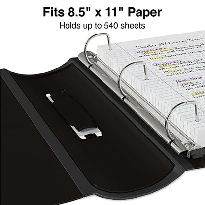 Staples Heavy-Duty 2-Inch D-Ring Binder, Black, Large Capacity - color: Black, size: 2-Inch