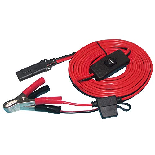 SPARKING 10FT 12V Battery Alligator Clip to SAE 2Pin Quick Disconnect Cable SAE to Battery Clamp-On Cable 15A Fuse (10FT) - size: 10FT