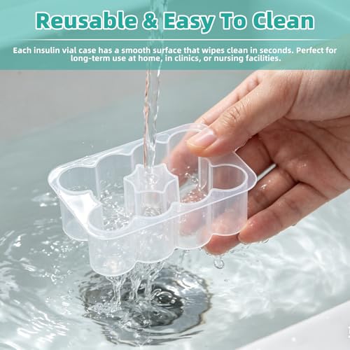 2-Pack 3mL Vial Storage Case, 10-Slot Insulin & GLP-1 Organizer - size: 3ml 10-slot 2pcs
