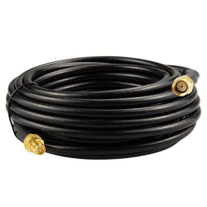 16.4ft WiFi Antenna Upgraded BMR200 Cable RP-SMA Male to RPSMA Female Coaxial Cable LMR200 Equivalent RP-SMA RF Coax Extension Cable Ultra Low Loss for WiFi Router,Wireless Network Card - color: 16.4ft
