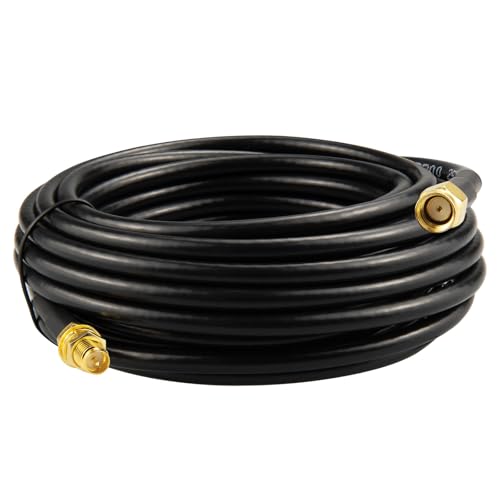 16.4ft WiFi Antenna Upgraded BMR200 Cable RP-SMA Male to RPSMA Female Coaxial Cable LMR200 Equivalent RP-SMA RF Coax Extension Cable Ultra Low Loss for WiFi Router,Wireless Network Card - color: 16.4ft