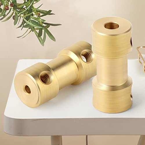 10pcs 4mm to 6mm Brass Shaft Coupling Joint Connector, Motor Shaft Extension Connector - size: 4mm to 6mm