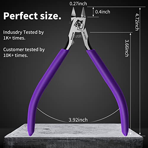 RUITOOL Model Nippers for Beginners, 4.7" Single Blade Nipper for Gunpla - color: Purple