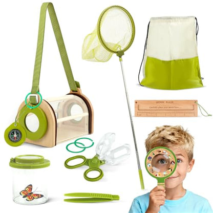 Wooden Bug Catcher Kit for Kids, Bug Catching & Insect Explorer Set