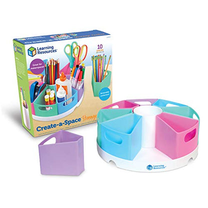 Learning Resources Create-a-Space Storage Center, Pastel - color: Pastel Colors
