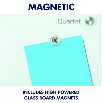 Quartet Magnetic Glass Dry Erase White Board, 48''W x 36''H Whiteboard, Infinity Frameless Mounting, White Surface (G4836W) - size: 48''W x 36''H