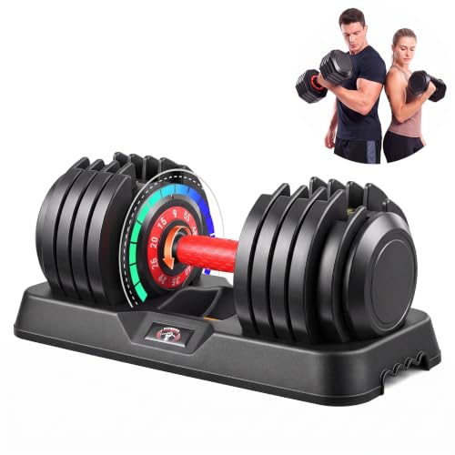 OPPSDECOR Adjustable Dumbbell Set of 2, 10-in-1 Free Weight Set 25/50/55 lb - size: 55LB-Single