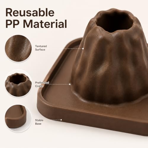 jarbins 10Pcs Volcanic Model School Figure Model Experiment for Volcano Science Kit Volcano Eruption Toy DIY Demonstration Props