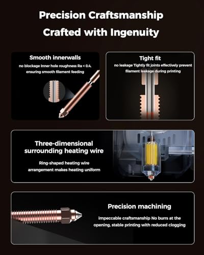 Creality Official Hi Upgrade Hotend Kit, Unicorn Quick Swap Nozzle Kit, High Temperature Resistant, All-Metal Integrated Design Kit for Creality Hi 3D Printer - style: Hi Combo