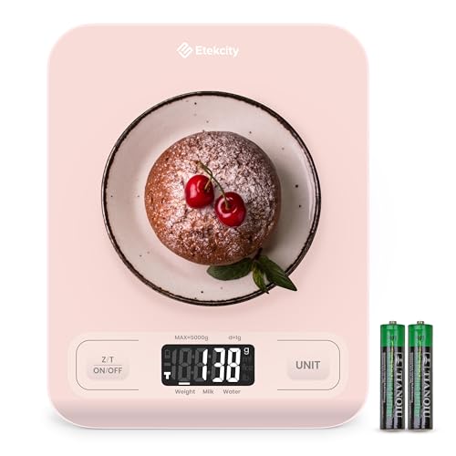 Etekcity Food Kitchen Scale, Digital Grams and Ounces, Medium - color: Pink